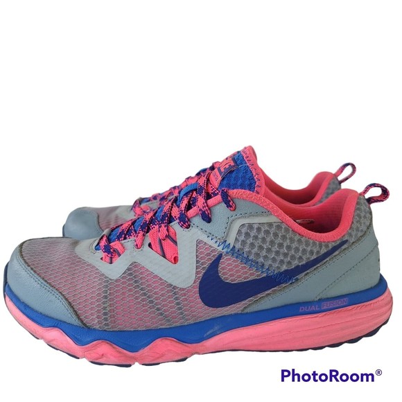 Nike Dual Fusion Womens Size 8.5 Gray Pink Trail Running Athletic Shoes Sneakers - Picture 3 of 10